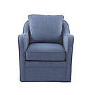 Alternate image 6 for Madison Park&trade; Polyester Swivel Brianne Chair in Navy