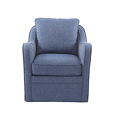 Madison Park&trade; Polyester Swivel Brianne Chair in Navy. View a larger version of this product image.