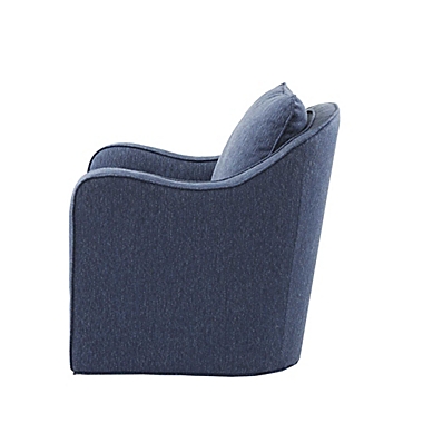 Madison Park&trade; Polyester Swivel Brianne Chair in Navy. View a larger version of this product image.