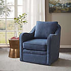 Alternate image 1 for Madison Park&trade; Polyester Swivel Brianne Chair in Navy