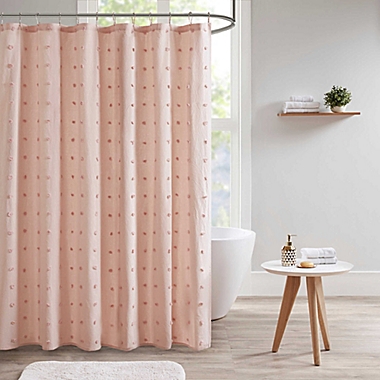 Urban Habitat Brooklyn Jacquard Shower Curtain in Pink. View a larger version of this product image.
