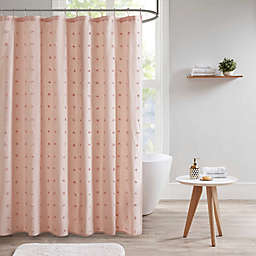 Urban Habitat Brooklyn Jacquard Shower Curtain in Pink