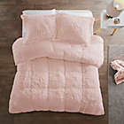 Alternate image 2 for Intelligent Design Malea Shaggy Faux Fur 3-Piece Reversible Full/Queen Comforter Set in Blush