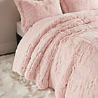 Alternate image 6 for Intelligent Design Malea Shaggy Faux Fur 3-Piece Reversible Full/Queen Comforter Set in Blush