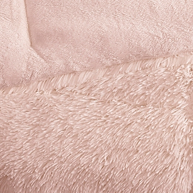 Intelligent Design Malea Shaggy Faux Fur 3-Piece Reversible Full/Queen Comforter Set in Blush. View a larger version of this product image.