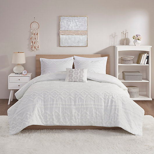 Alternate image 1 for Intelligent Design Annie 3-Piece Clipped Twin/Twin XL Duvet Cover Set in Ivory