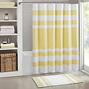 Madison Park Spa Waffle Shower Curtain with 3M Treatment in Yellow
