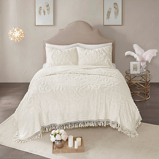 Alternate image 1 for Madison Park Laetitia Tufted Chenille 2-Piece Twin/Twin XL Coverlet Set