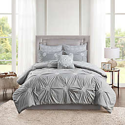 Madison Park Malia 6-Piece Reversible Comforter Set in Grey