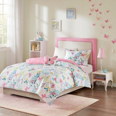 Mi Zone Kids Cynthia Printed Butterfly Comforter Set. View a larger version of this product image.