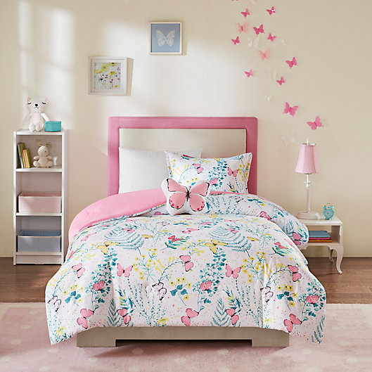 Alternate image 1 for Mi Zone Kids Cynthia Printed Butterfly Comforter Set