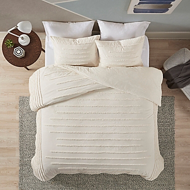 Urban Habitat&trade; Mercer 3-Piece Full/Queen Duvet Cover Set in Ivory. View a larger version of this product image.