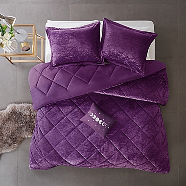 Intelligent Design Felicia 4-Piece King/California King Comforter Set in Purple. View a larger version of this product image.