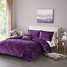 Alternate image 1 for Intelligent Design Felicia 4-Piece Full/Queen Duvet Cover Set in Purple