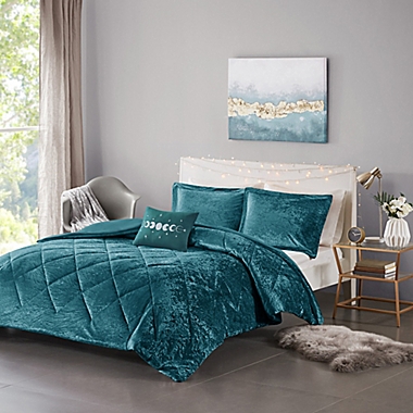 Intelligent Design Felicia 4-Piece King/California King Duvet Cover Set in Teal. View a larger version of this product image.