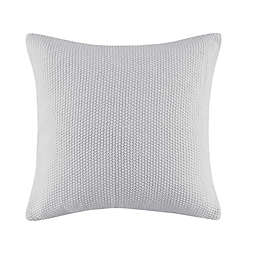 INK+IVY II Bree Knit Square Throw Pillow Cover in Grey