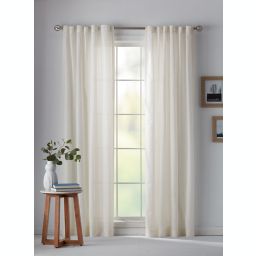 Bee & Willow™ Eyelet Stripe Sheer Rod Pocket/Back Tab Window Curtain Panel (Single)