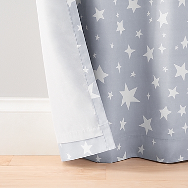 Marmalade&amp;trade; Twinkle Grommet 100% Blackout Window Curtain Panel in Grey (Single). View a larger version of this product image.