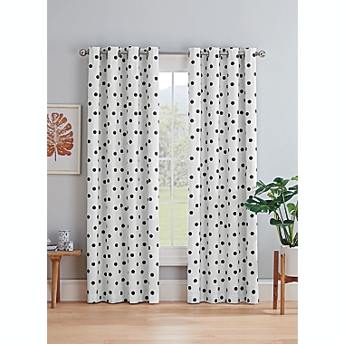 Marmalade&amp;trade; Sutton Grommet 100% Blackout Window Curtain Panel in Black/White (Single). View a larger version of this product image.
