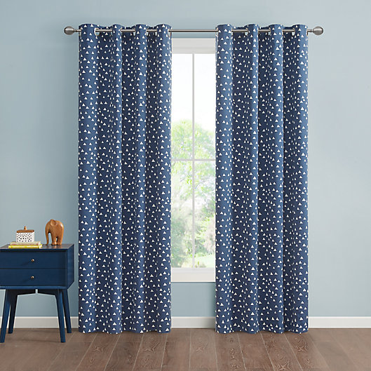 Alternate image 1 for Marmalade™ Issa Grommet 100% Blackout Window Curtain Panel in Navy (Single)