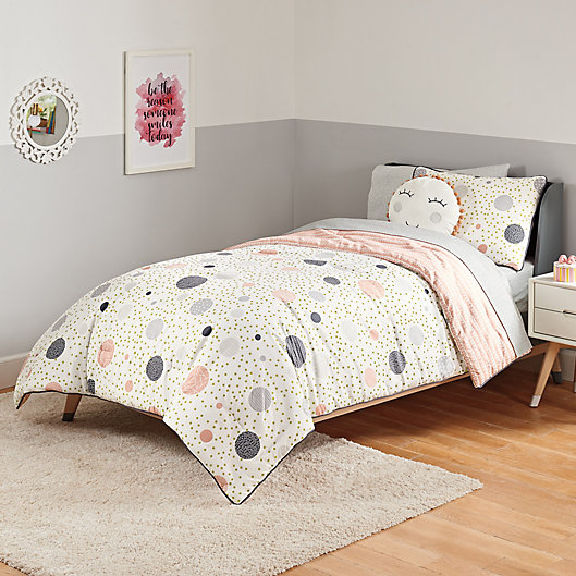 Malika 7 Piece Reversible Comforter Set, Bed Bath And Beyond Twin Bedspreads