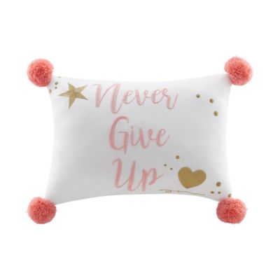 Marmalade&trade; Never Give Up Oblong Throw Pillow