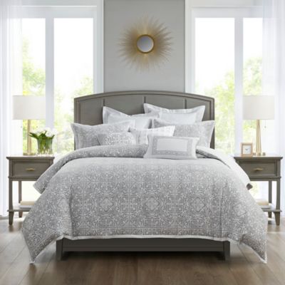 Madison Park Signature Windham Jacquard 9-Piece King Comforter Set in Grey