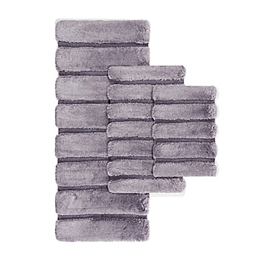 Madison Park 17" x 24" Tufted Pearl Channel Bath Rug in Grey. View a larger version of this product image.