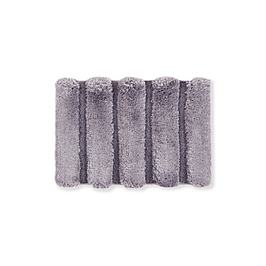 Madison Park 17" x 24" Tufted Pearl Channel Bath Rug in Grey. View a larger version of this product image.