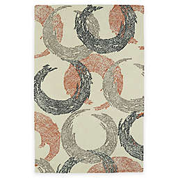 Kaleen Montage Circles 8-Foot x 10-Foot Area Rug in Ivory