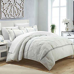 Chic Home Nica 3-Piece Queen Duvet Cover Set in White
