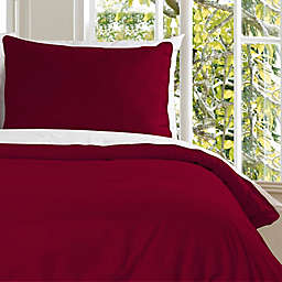 Clean Living Water Resistant Twin Duvet Cover Set in Red