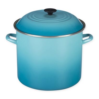 Le Creuset&reg; 16 qt. Stock Pot in Caribbean. View a larger version of this product image.
