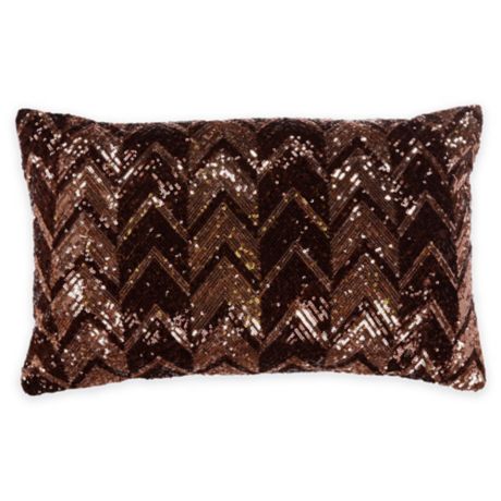 Bed Inc. Jade Sequin Boudoir Throw Pillow in Brown | Bed Bath & Beyond