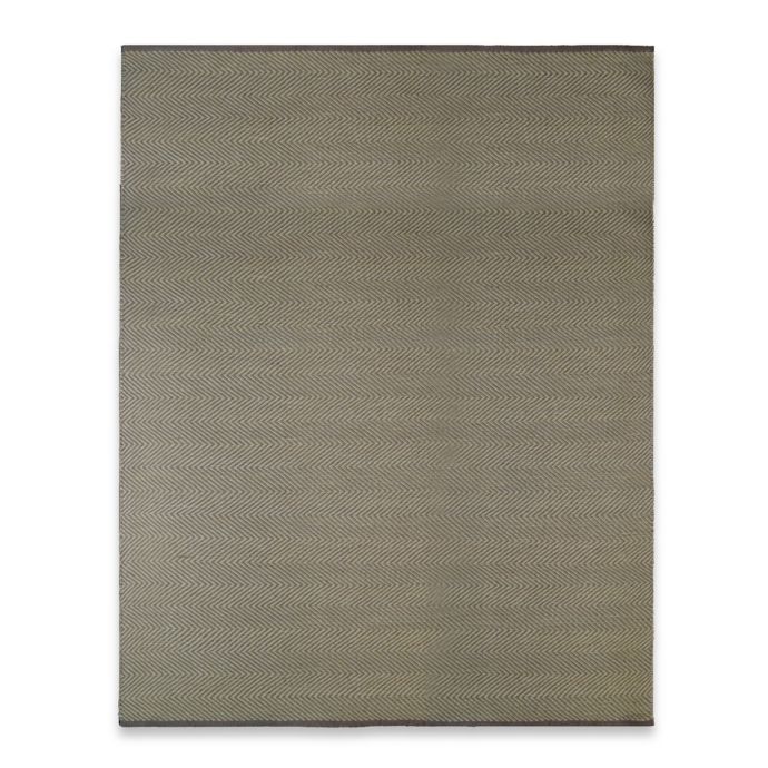 Natural Herringbone Area Rug in Grey Bed Bath & Beyond