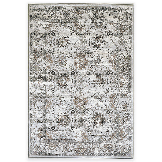 Alternate image 1 for W Home Viscose Area Rug in Distressed Grey/Ivory