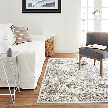 W Home 5-Foot 3-Inch x 7-Foot 7-Inch Area Rug in Grey/Ivory. View a larger version of this product image.