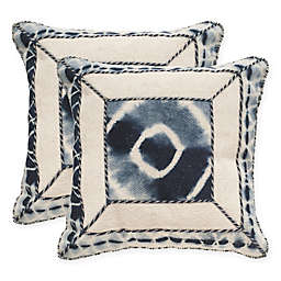Safavieh Dip-Dye Patch 20-Inch Square Throw Pillows (Set of 2)