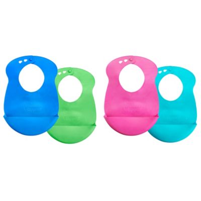 Tommee Tippee 2 Dribble Catching Bibs Blue 1 2 3 6 12 Cases 