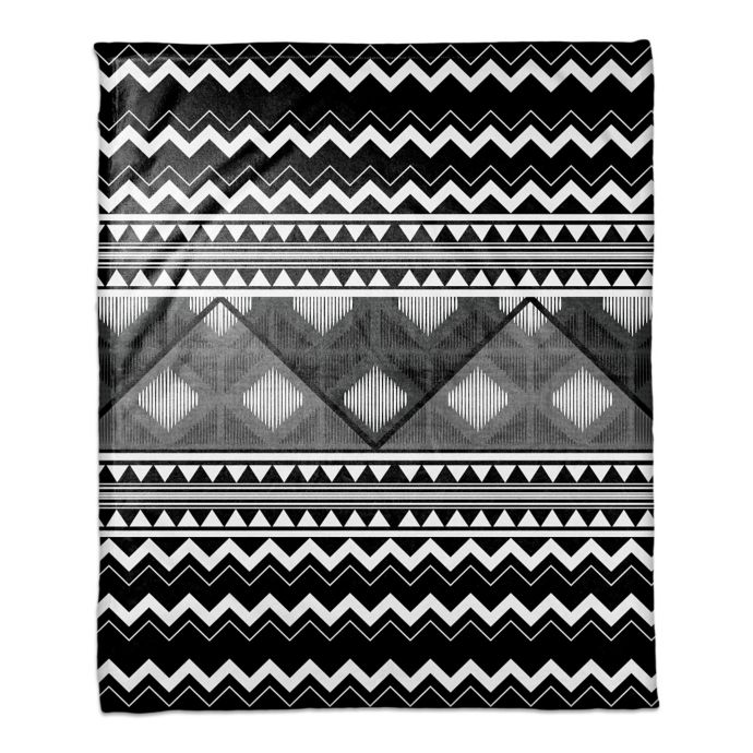 Multi Trend Boho Tribal Throw Blanket In White Black Bed Bath Beyond