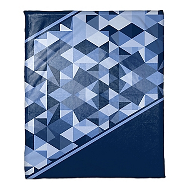 Geo Gradient Throw Blanket in Navy. View a larger version of this product image.