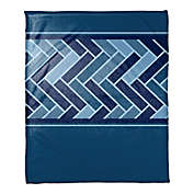 Tile Pattern Throw Blanket in Navy