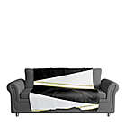 Alternate image 1 for Black and White with Gold Trims Throw Blanket
