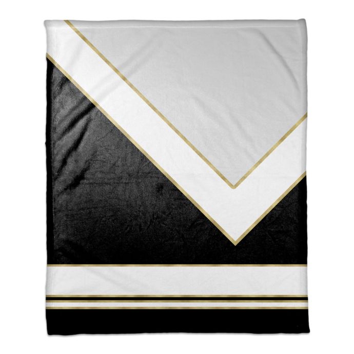 Geometric Spiral Throw Blanket in Gold/Ivory | Bed Bath ...