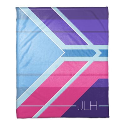 Bright and Bold Throw Blanket in Purple/Pink/Blue