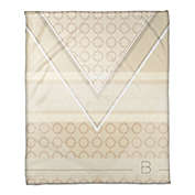 Geo Personalized Throw Blanket in Ivory