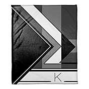 Toned Hue Personalized Throw Blanket in Black/White