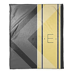 Multi Shade Personalized Throw Blanket in Yellow/Grey