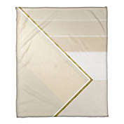 Layered Pattern Throw Blanket in Ivory/Gold