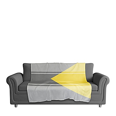 Simple Throw Blanket in Grey/Yellow. View a larger version of this product image.